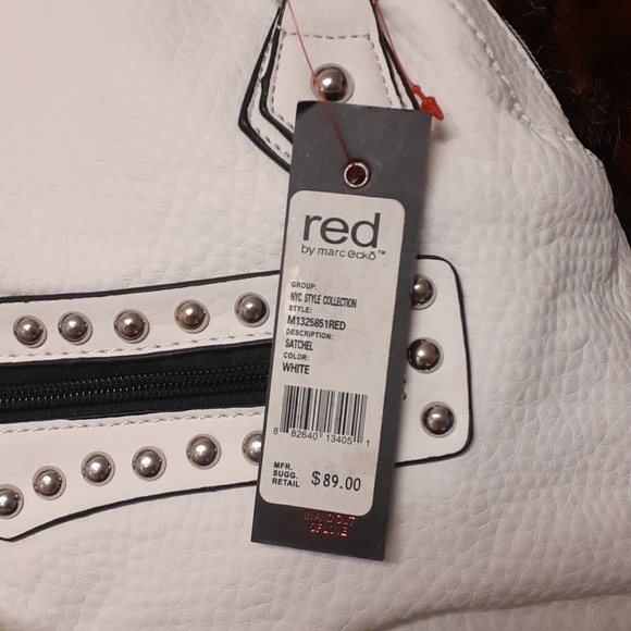 Marc Ecko Red leather handbag new with tags - Picture 2 of 3